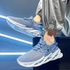 Summer Breathable Hollow Mesh Sports Shoes Men's Soft Sole Lightweight Casual Running Shoes Deodorant Single Net Shoes Trendy Brand