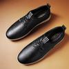 Casual Leather Man Shoes Soft Sole Business Lace-Up Men Shoes Lightweight Breathable Style for Men Loafers Outdoor Driving Shoes