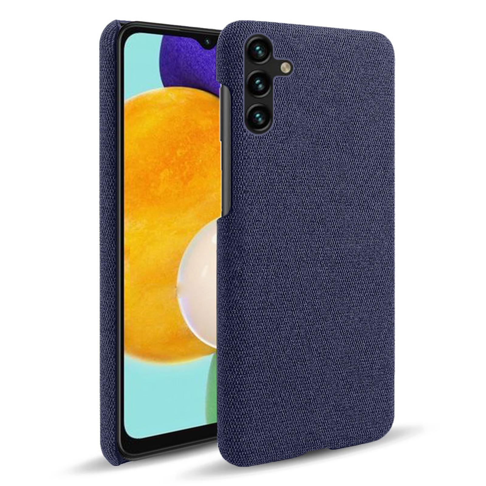 

For Samsung Galaxy A54 5G Solid Color Hard PC Cloth Texture Scratch-resistant Phone Cover Blue