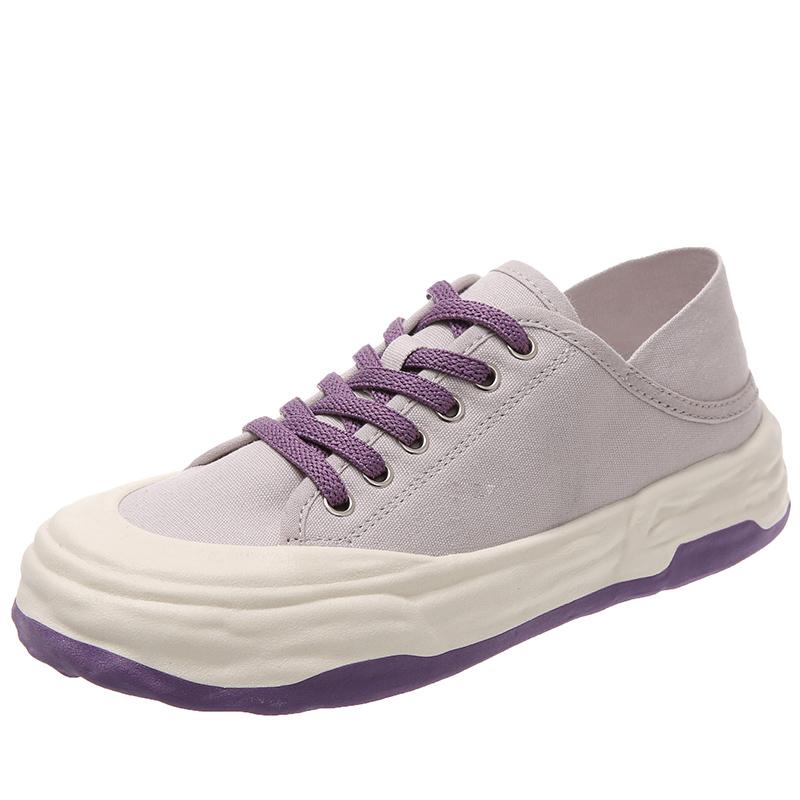 New Spring Casual Canvas Breathable Flat-soled Height-increasing Women's Sports Shoes Non-slip Comfortable Running Shoes NO: 801