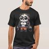 Panda Divertente Palestra Sollevamento Pesi Bodybuilder Fitness Maglietta Grafica Vintage Top Per Uso Quotidiano Casual Streetwear Morbido