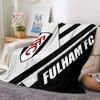 Fulham Football Crest Flannel Blanket, Soft Polyester, Modern Design, All-Season for Camping, Travel, Gifts for holidays or birthdays