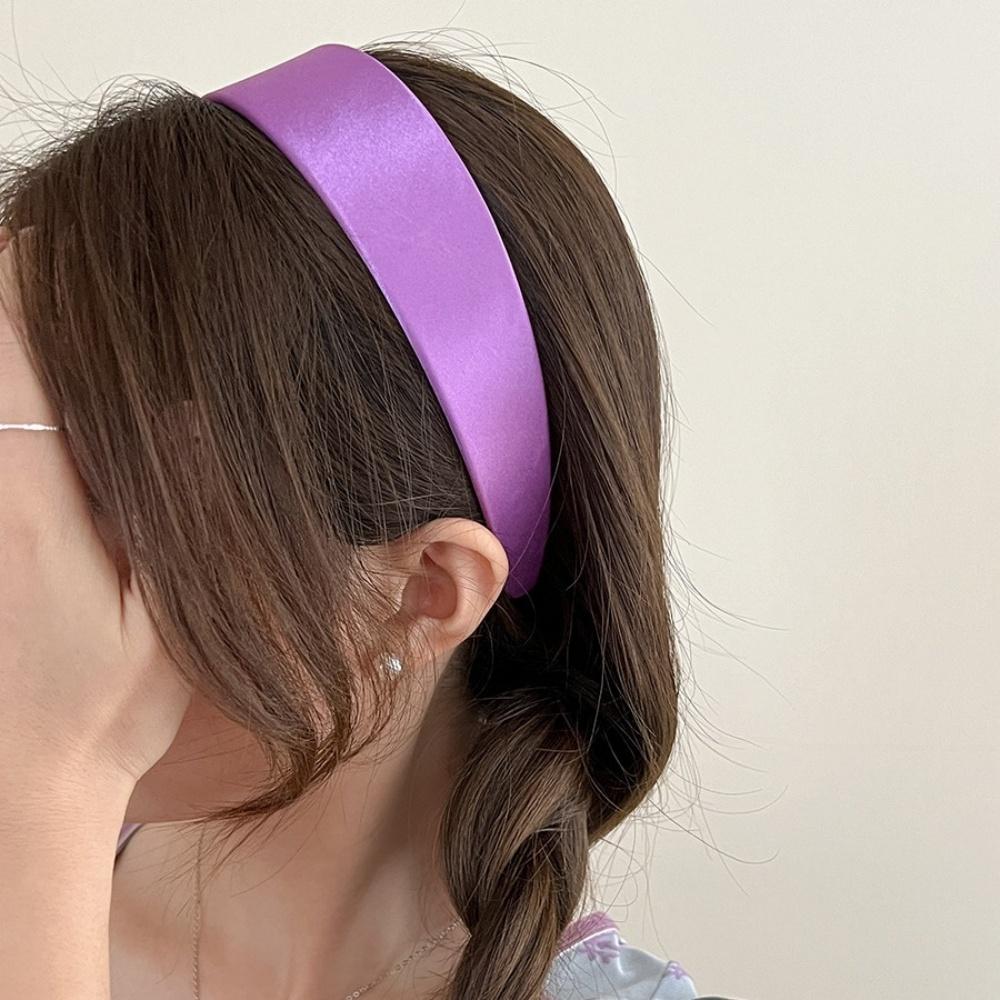 Solid Wide Hairbands For Women Girls Satin Hair Bands Fashion Headband Hair Hoop for Korean Hair Accessories Gift