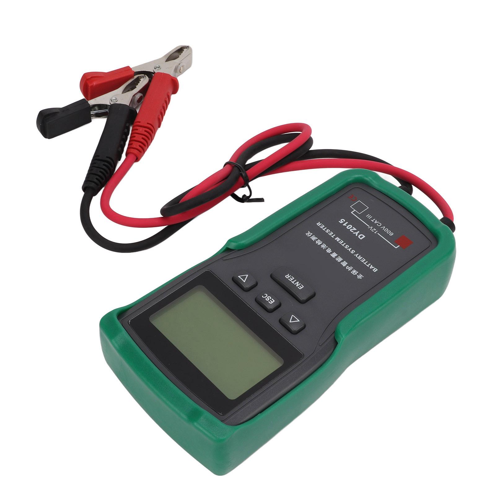 DY2015 12V Автомобильный тестер аккумулятора Цифровой тестер автомобильного аккумулятора Автомобильный анализатор-детектор аккумулятора