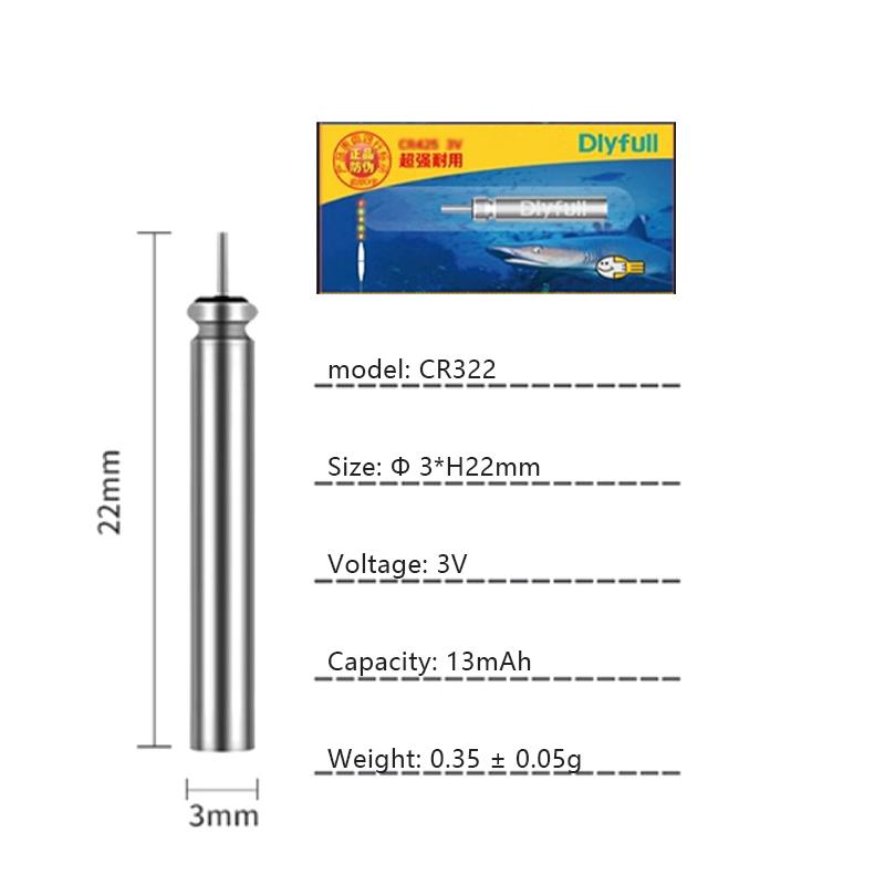 5Pcs Cr322 Cr425 Cr311 Cr316 Luminous Electric Battery Fishing Floats Lithium Pin Battery Tool