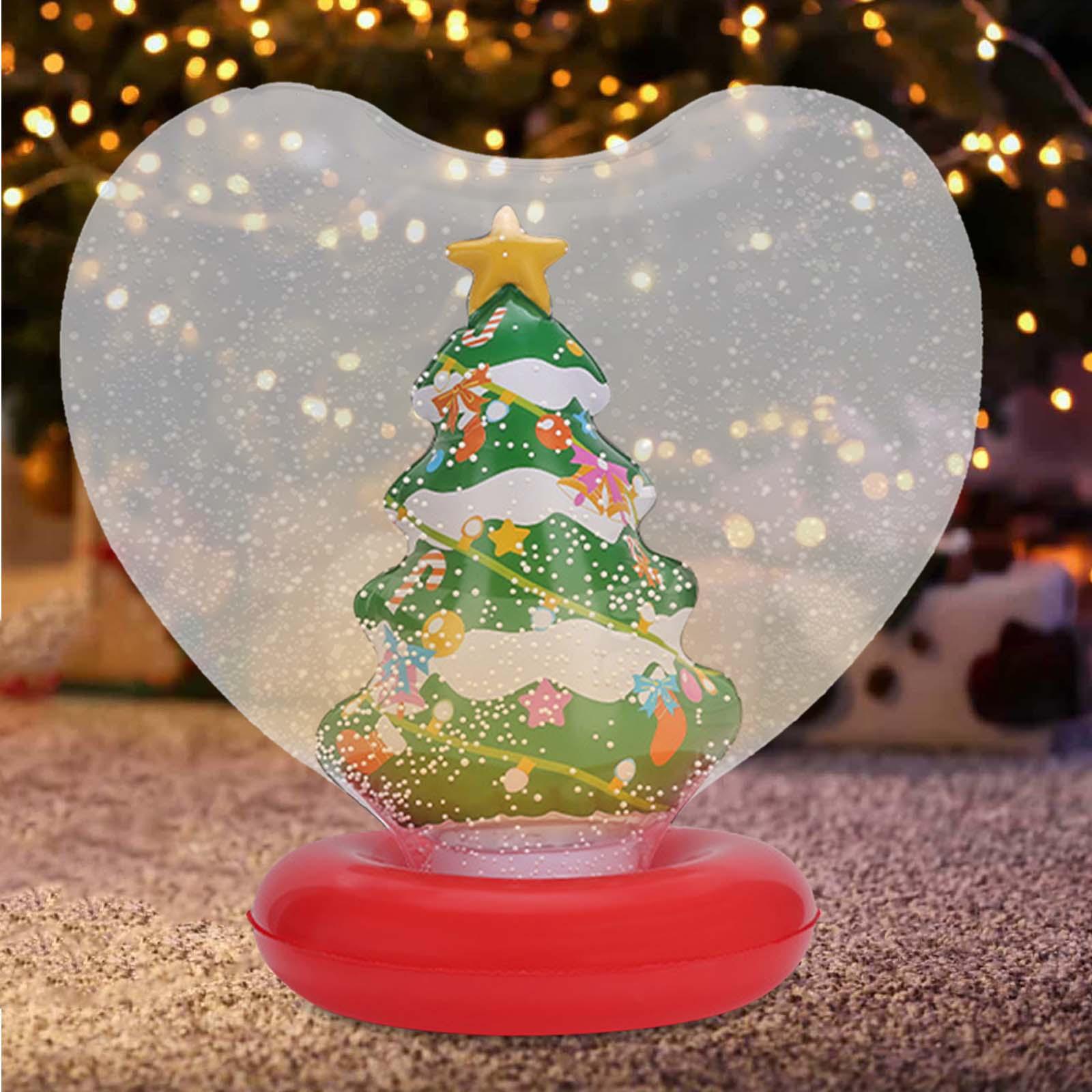 

Glowing Inflatable Christmas Ball Lighted Bauble PVC Outdoor Indoor Decor with LED Xmas Ball for Lawn Front Porch Mall Party