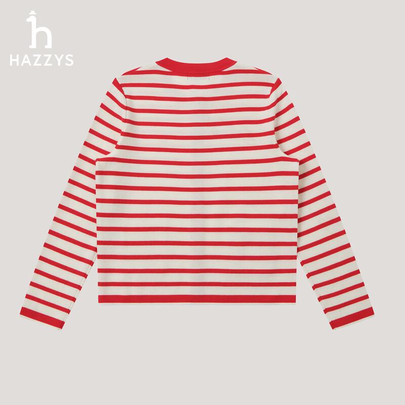 HAZZYS Women's Striped Wool Sweater - New Year Limited Edition