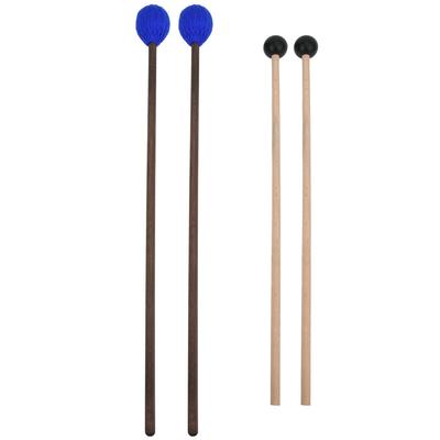 4 Piezas Mazas de Marimba Hilo y Cabeza de Goma Madera de Arce Mazas de Percusión para Marimba