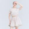 A Wave Women'S Check Flare Skirt Beige