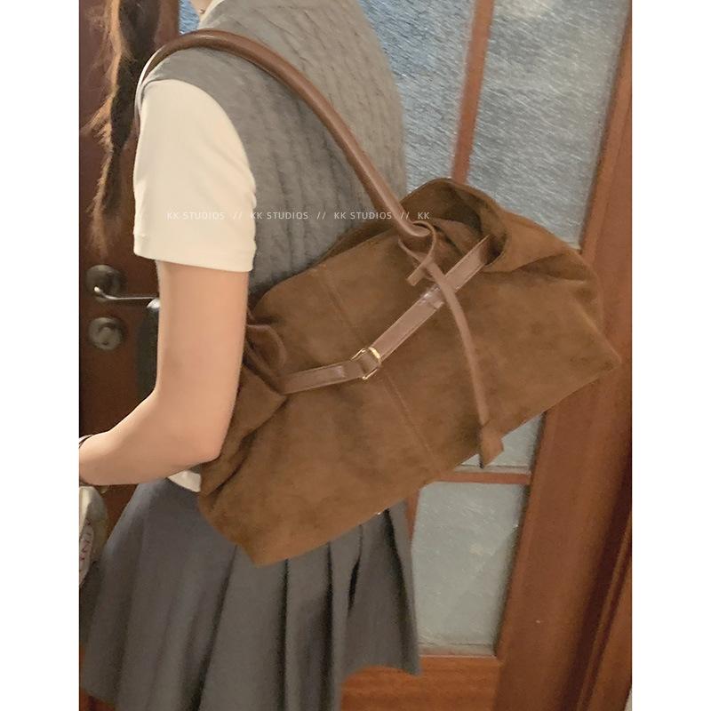 Underarm Bag, Retro Hand-held Tote Bag, Large-capacity Commuter Single-shoulder Bag