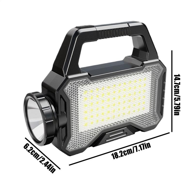 Solar Power Flashlight Bright Flashlight LED Work Light Torch Flash Lights Survival Gear Waterproof Rechargeable Lantern with 3