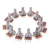 A500K B500K A250K B250K A50K B50K A25K B25K Potensiometer Splined Small Pot Elektrisk gitar Bass Effekt Amp Tone Volum18Mm Skaftdeler