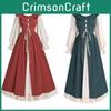 Exquisite Long Sleeve Irish Renaissance Dress For Women In Vibrant Color Options Perfect For Any Occasion