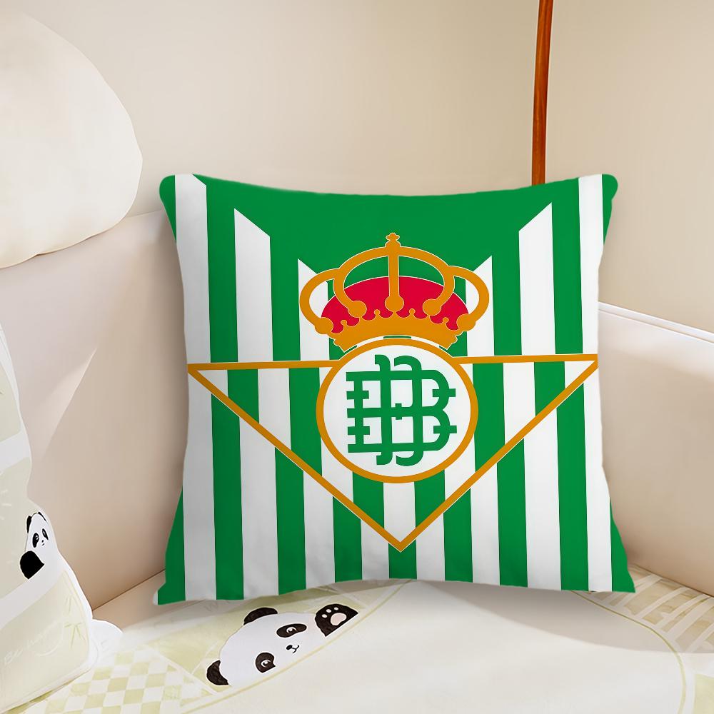 Football RReal BBetis cushion cover Plush Fabric Soft Double Sided Print Sofa Cushion Cover Throw Pillow Covers 30x30CM(12x12in)