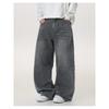 Men S Vintage Distressed Wide Leg Straight Loose Fit Jeans