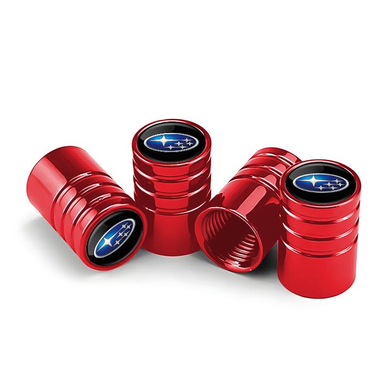 4Pcs Car Tire Valve Caps Aluminum Alloy Wheel Stem Air Cover For Subaru Crosstrek Forester Outback Impreza BRZ WRX Ascent REX M111