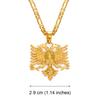 Collane Pendente Aquila Albanese Anniyo per Uomo Donna Colore Argento/Colore Oro Gioielli Albanesi Etnici Kosovo #233406