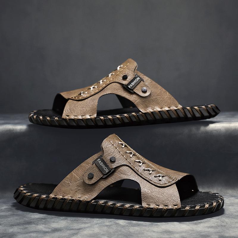 Fashion New Trend Men Sandals Outdoor Male Slippers Quick Dry Beach Slide Sandals Casual Nons-lip Half Drag Flip-flops Wading Aqua Shoes