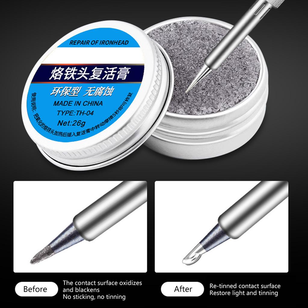 Solder Tip Cleaner for Removes Oxidation Soldering Iron Tip Resurrection Pastes Tin for Professional Welding Technician