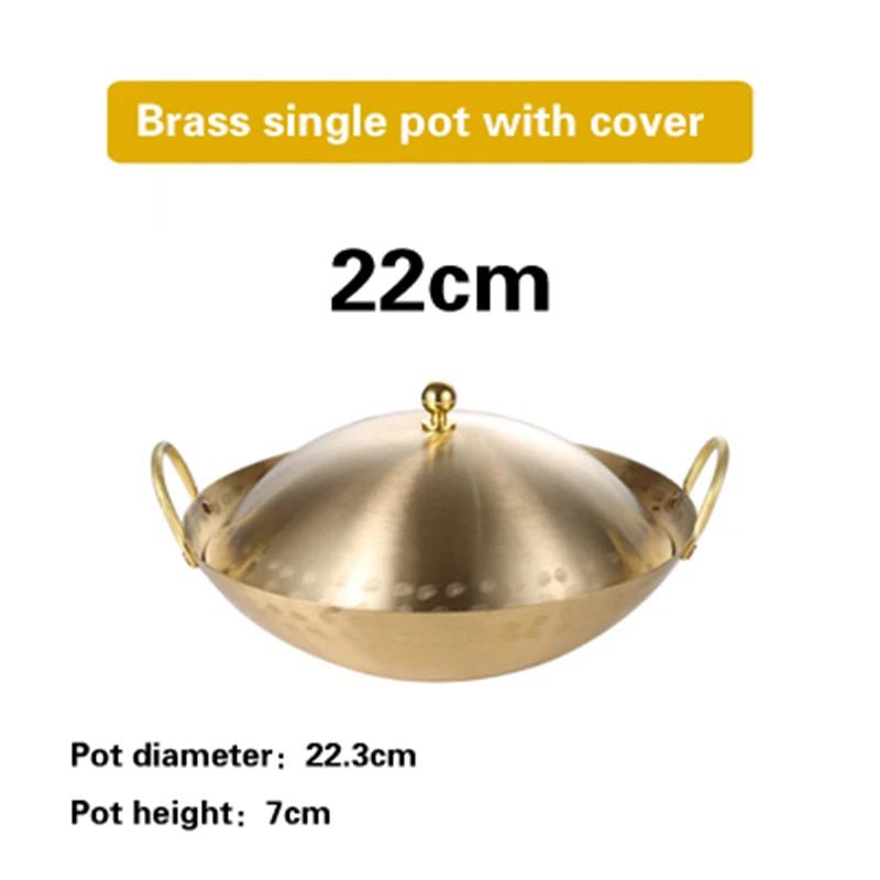 Pure Copper Dry Pot Cooking Hot Pots Thickened Creative High-grade Pot  Golden Alcohol Stove Panela Cooking Pot Pots and Pans