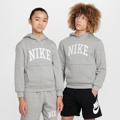 Nike Sweatshirt Dark Gray Heather/white Teenagers S