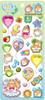 Puku Kira Balloon Sticker Set Heisei Retro Fuwa Magical 4-Piece - (Fuwa Rabi-chan, Myu-chan, Ham-chan's World, Natto-chan)