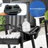 3D Printed Chair Cup & Phone Holder – No-Drill Clip-On Drink Tray For Outdoor Garden Seats