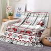 Retro Christmas Reindeer Snowman Flannel Blanket Super Soft Warm Anti-Pilling For Sofa Bed Travel Perfect Holiday Birthday Gift