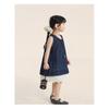 Kids Girls Korean Style Contrast Color Lace Denim A Line Dress