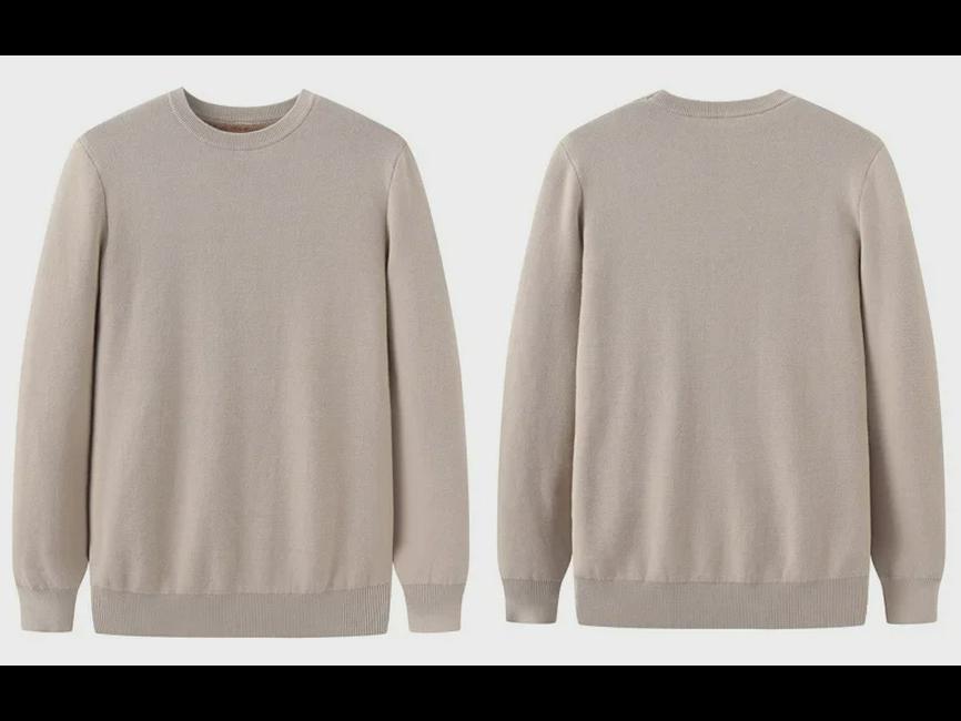 Maglione Invernale da Uomo Collo Tondo in Pile Spesso - Caldo Pullover a Manica Lunga Lavorato a Maglia