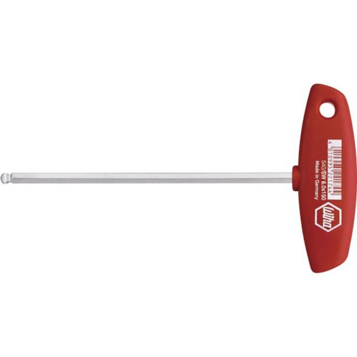 Clé mâle - Wiha - 04108 - 5 x 150 mm - Acier chrome-vanadium - Tête sphérique nickelée