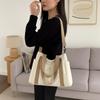 Large Capacity Multi Pocket Tote Bag Solid Color Nylon Crossbody Bag Canvas Tote Bag  Commuting