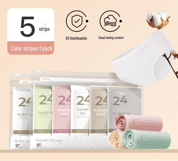 

Ежедневное одноразовое полосатое нижнее белье для беременных - стерильное, портативное, удобное для путешествий, индивидуально упакованное для женщин XXL (70-80 kg)