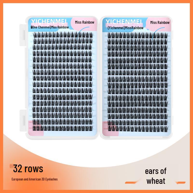 

Европейские и американские DIY Большой объем Натуральные сегментированные пшеничные колосья Самонаращиваемые накладные ресницы