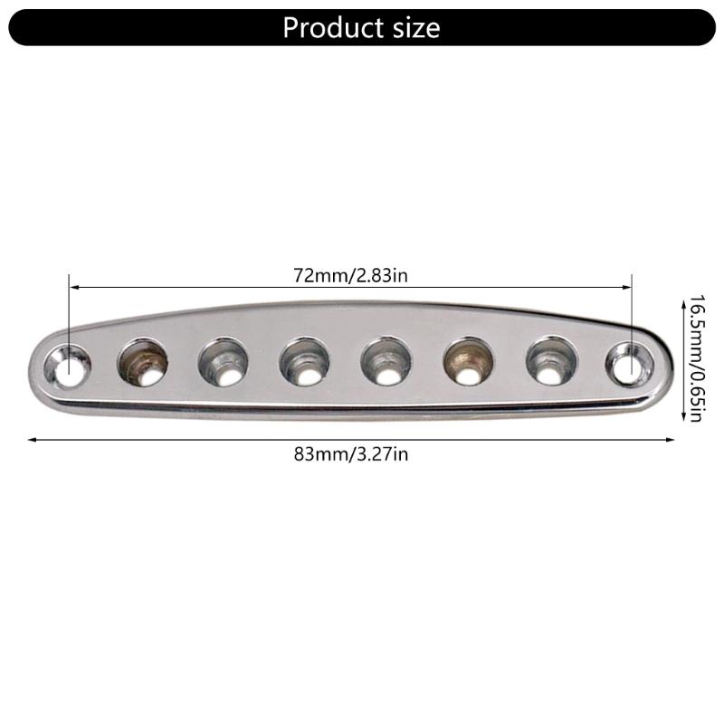 Zinc Alloy Guitar String Thru Body Plate Guitar Bridge String Thru Body Ferrules Bushing Plate String Through Plate