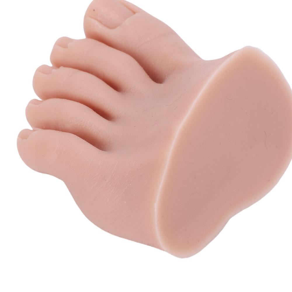 Soft Silicone Nail Art Training Foot Left/Right Fake Foot Model  For Nail Art Training