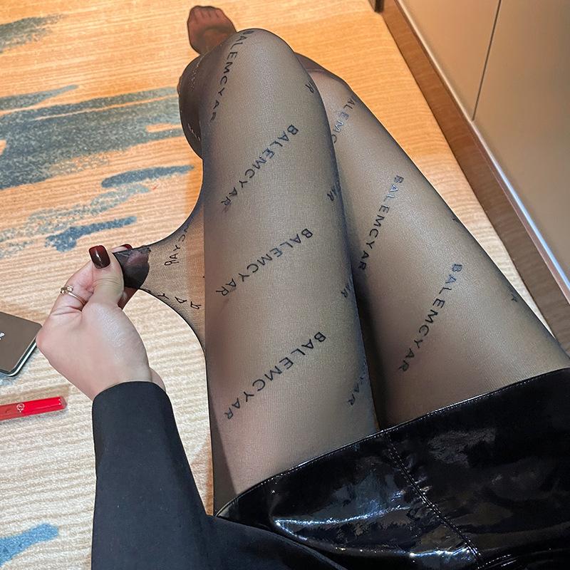 New spring and summer ultra-thin white stockings jk jacquard love stockings meat-through lace sexy pantyhose black silk