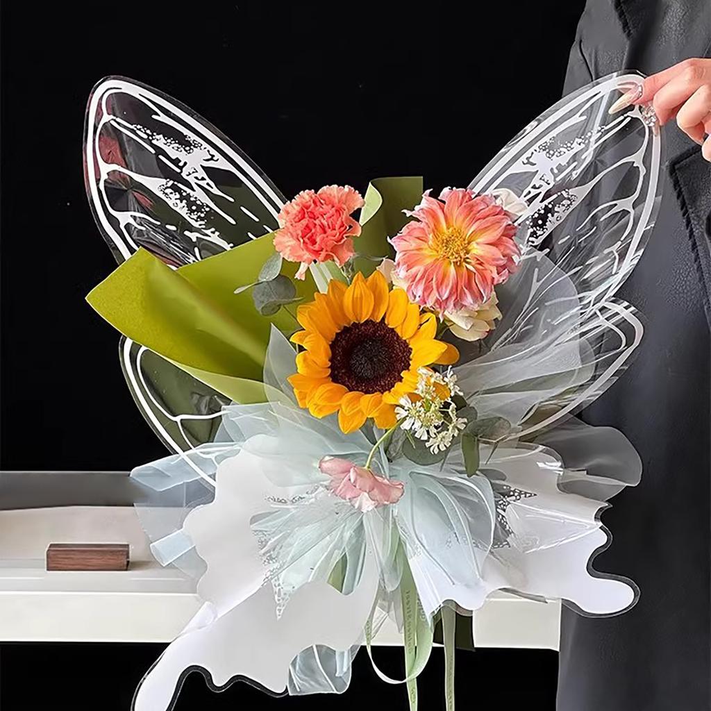 Pack Of 40 Butterfly Pattern Wrapping Paper Sheets Stylish Flowers Packaging Paper Wedding Birthday Party Supplies