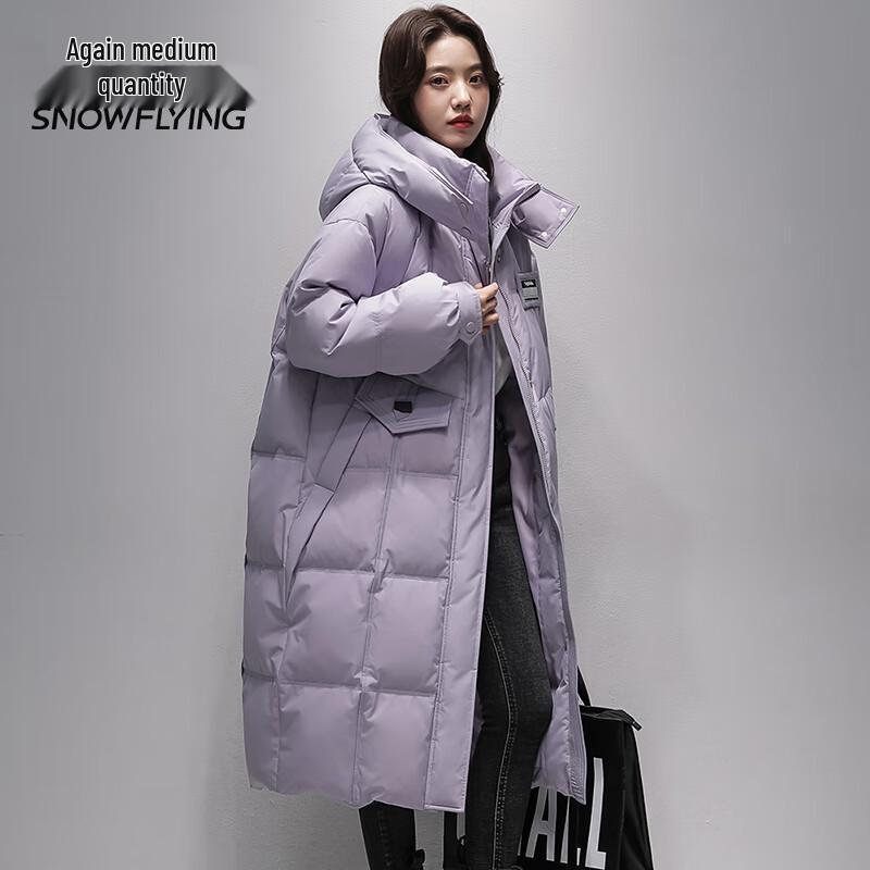 

XueZhongFei Women s Hooded Long Winter Down Jacket XS