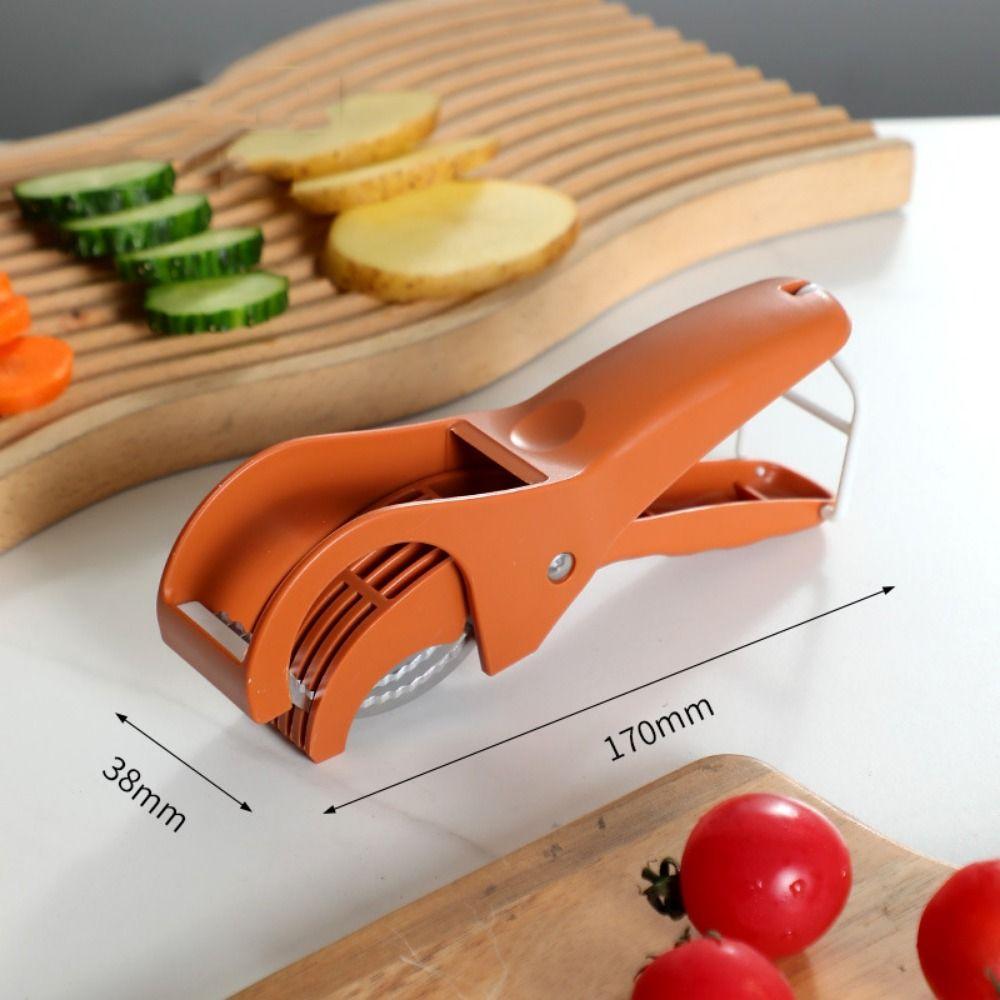 Stainless Steel Portable Salad Cutter Non-slip Handle Fruit Chopping Tool Kitchen Gadgets