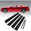 6pcs Pillar Post Decal Trim, Gloss Black Side Door Window Cover Trim Replacement for Charger (Charger 2011-2021)