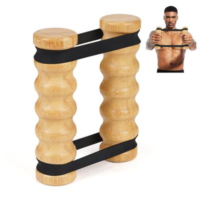 Equipamento de treino para a parte superior do corpo Rip Stick Faixas de resistência ajustáveis com alças de madeira Ginásio em casa Equipamento portátil para exercícios de braço e peito Equipamento para construção muscular