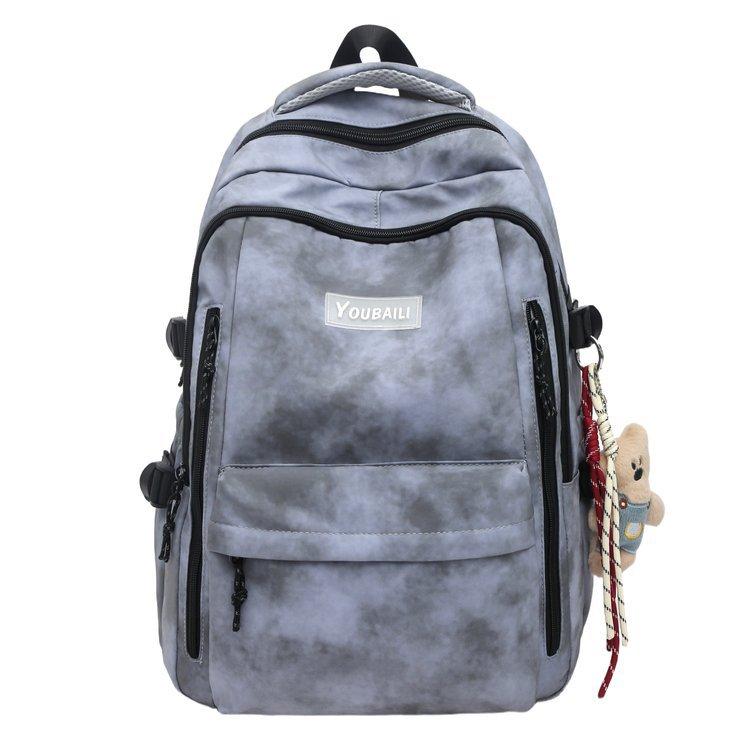 Schoolbag new ins college students versatile tie-dye schoolbag simple and fashionable large capacity junior high school students computer backpack
