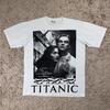 Vintage Bootleg Leonardo DiCaprio i Kate Winslet Titanic Graficzny Plakat Koszulka ROZMIAR L/ Koszulka filmowa/ Koszulka promocyjna/