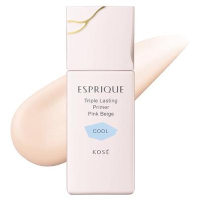 ESPRIQUE Triple Lasting Primer, Cool Pink Beige, 30g, Make-up Basis, Vermindert Vet, Glans, Droogheid en Pluizen, Egaliseert de Huidtoon