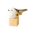 Miniature Basswood Carving Bird Decoration Sculpture Realistic Design with Wood Block Home Accent Thoughtfuls Gift