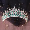 DIEZI Elegant Fashion Luxury Opal Crystal Tiara For Women Girls Wedding Party Baroque Bridal Bride Crown Hair Dress Accessories