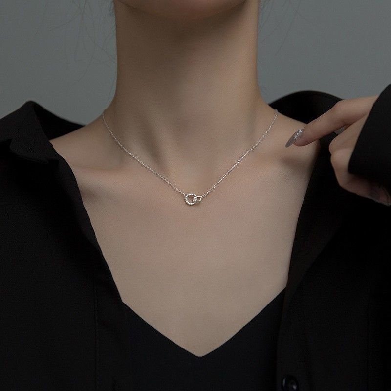 Kobiety Srebrny Naszyjnik Geometryczny Motyl Kwiat Wielostylowy Łańcuch Obojczyka Biżuteria Akcesoria