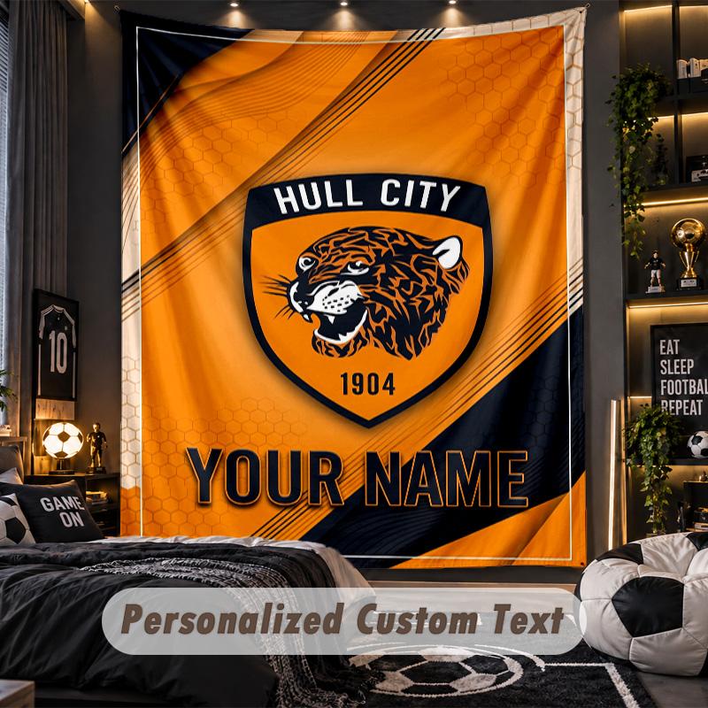 TapestryHull FC Custom Name Text Personalized Wall Hanging Tapestry Home Wall Decor