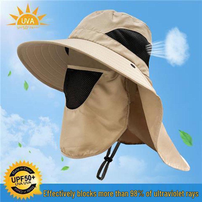 Men's Quick-Dry UV Protection Fishing Hat with Face and Neck Guard